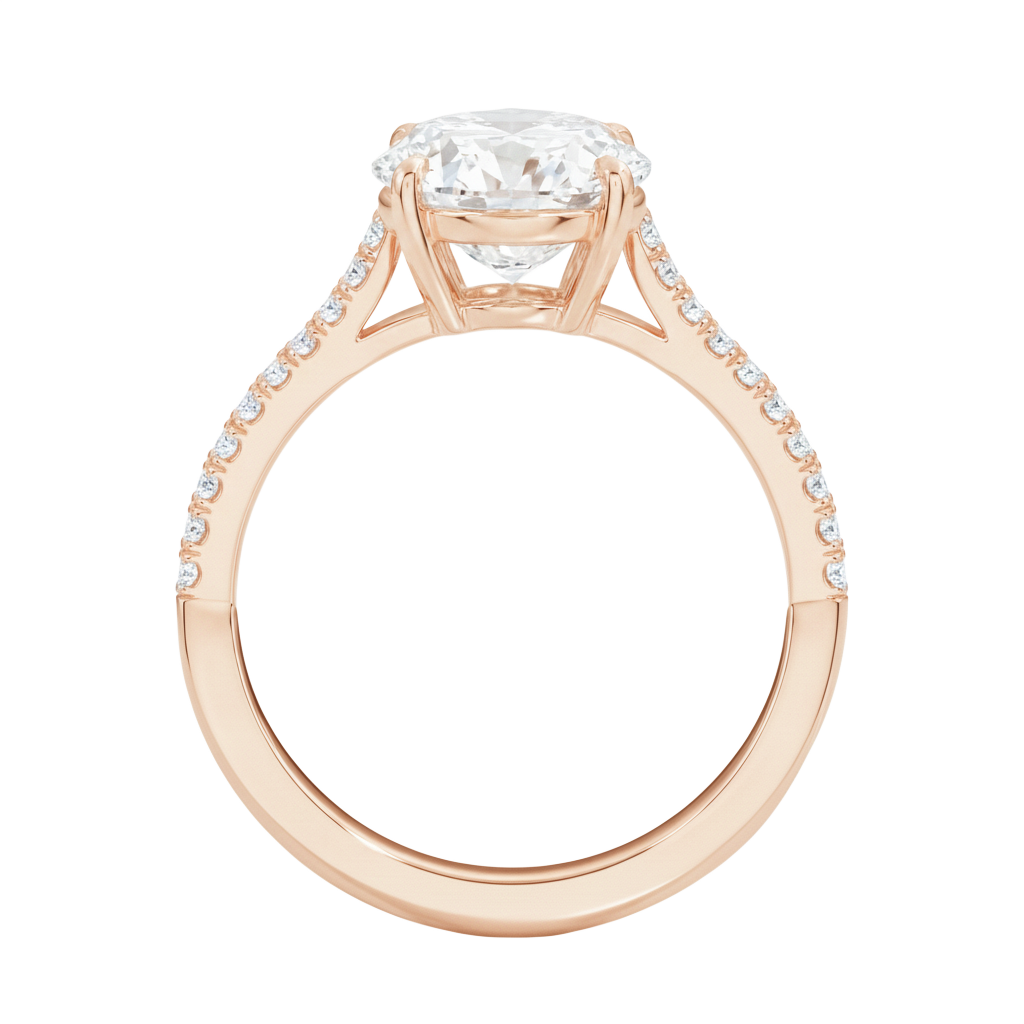 Wreath - Emerald - Rose Gold - Pavé