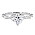 Wreath - Heart - Platinum - Pavé