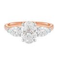 Halcyon - Oval - Rose/White Tone - Pavé