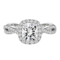 Braid - Cushion - Platinum - Pavé