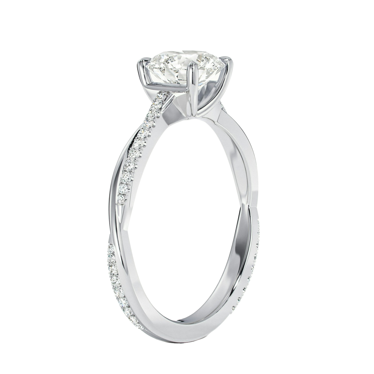 Wreath - Pear - White Gold - Pavé