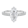 Talia - Marquise - White Gold - Pavé