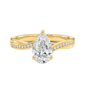 Wreath - Pear - Yellow Gold - Channel