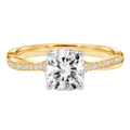 Wreath - Cushion - Yellow/White Tone - Pavé