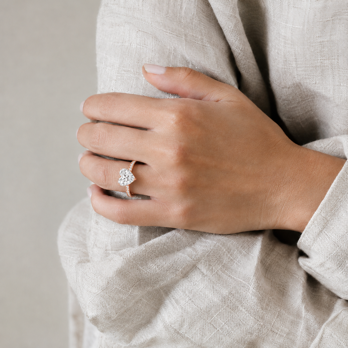Talia - Heart - Rose/White Tone - Channel
