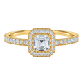 Deneuve - Asscher - Yellow Gold - Pavé