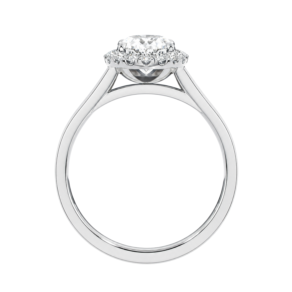 Cordelia - Oval - Platinum - Channel