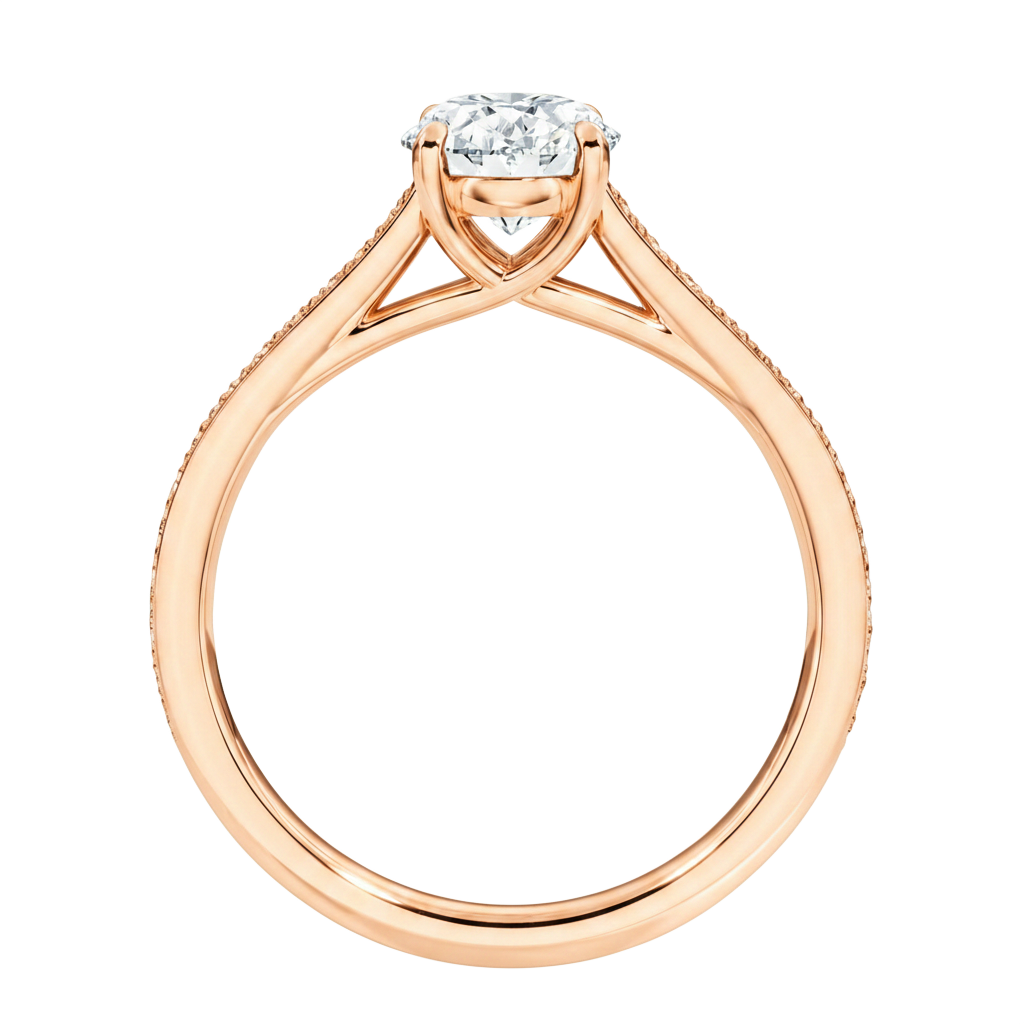 Basilica - Marquise - Rose Gold - Pavé