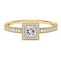 Deneuve - Princess - Yellow Gold - Pavé