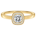 Deneuve - Cushion - Yellow Gold - Plain