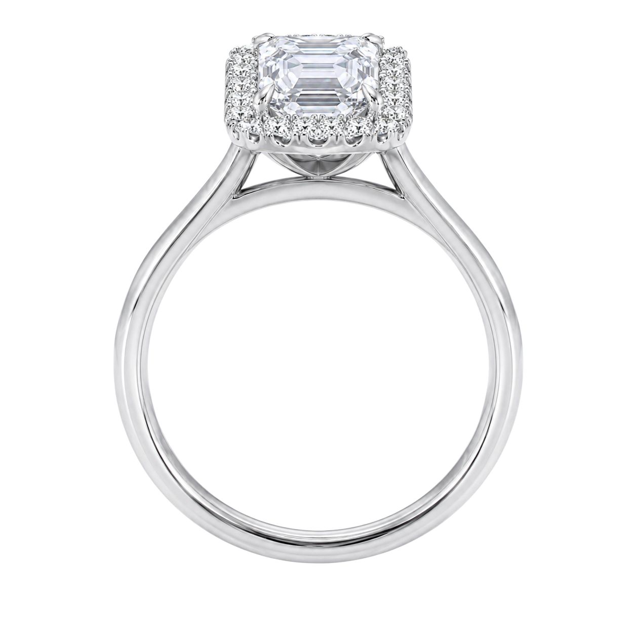 Cordelia - Asscher - Platinum - Plain