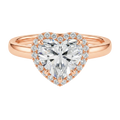 Cordelia - Heart - Rose Gold - Plain