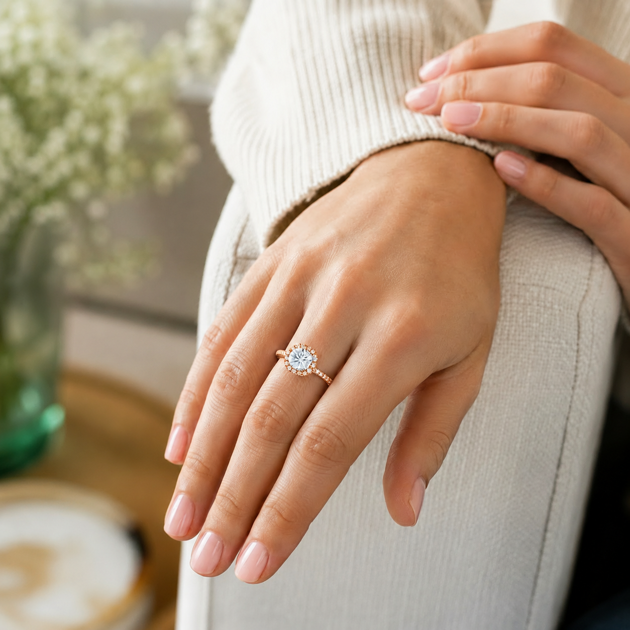 Cordelia - Cushion - Rose / White Tone - Channel