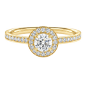 Deneuve - Round - Yellow Gold - Channel