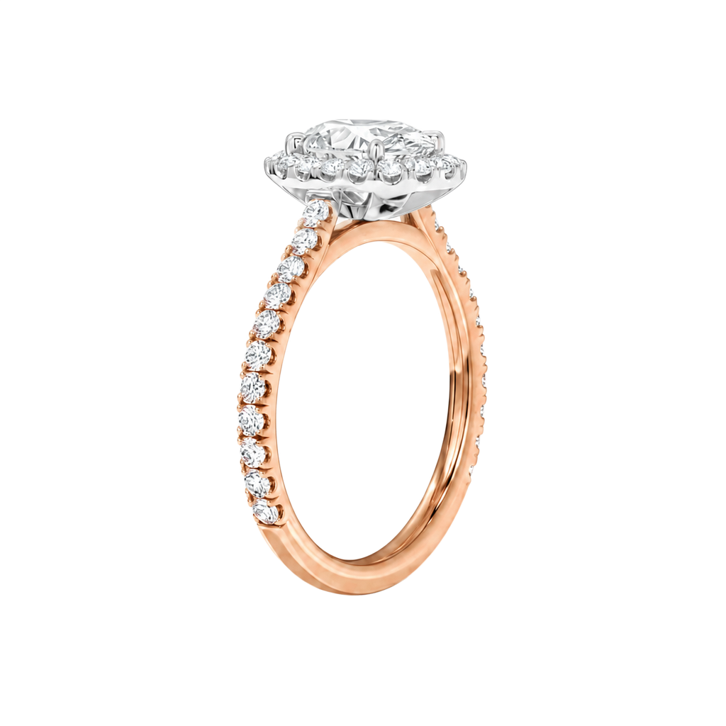 Cordelia - Emerald - Rose / White Tone - Pavé