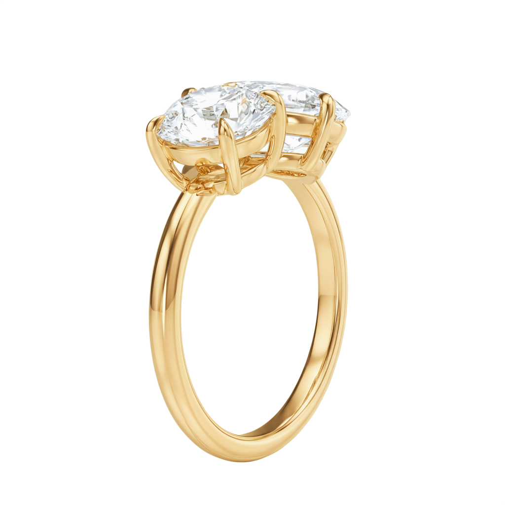 Duo - Round - Yellow Gold - Plain