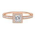 Deneuve - Princess - Rose Gold - Pavé