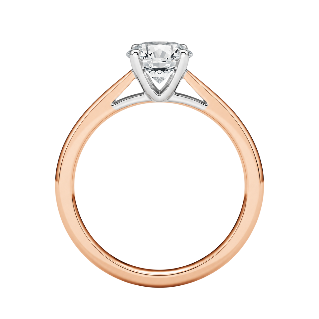 Wreath - Asscher - Rose/White Tone - Plain