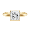 Bailey - Princess - Yellow Gold - Plain