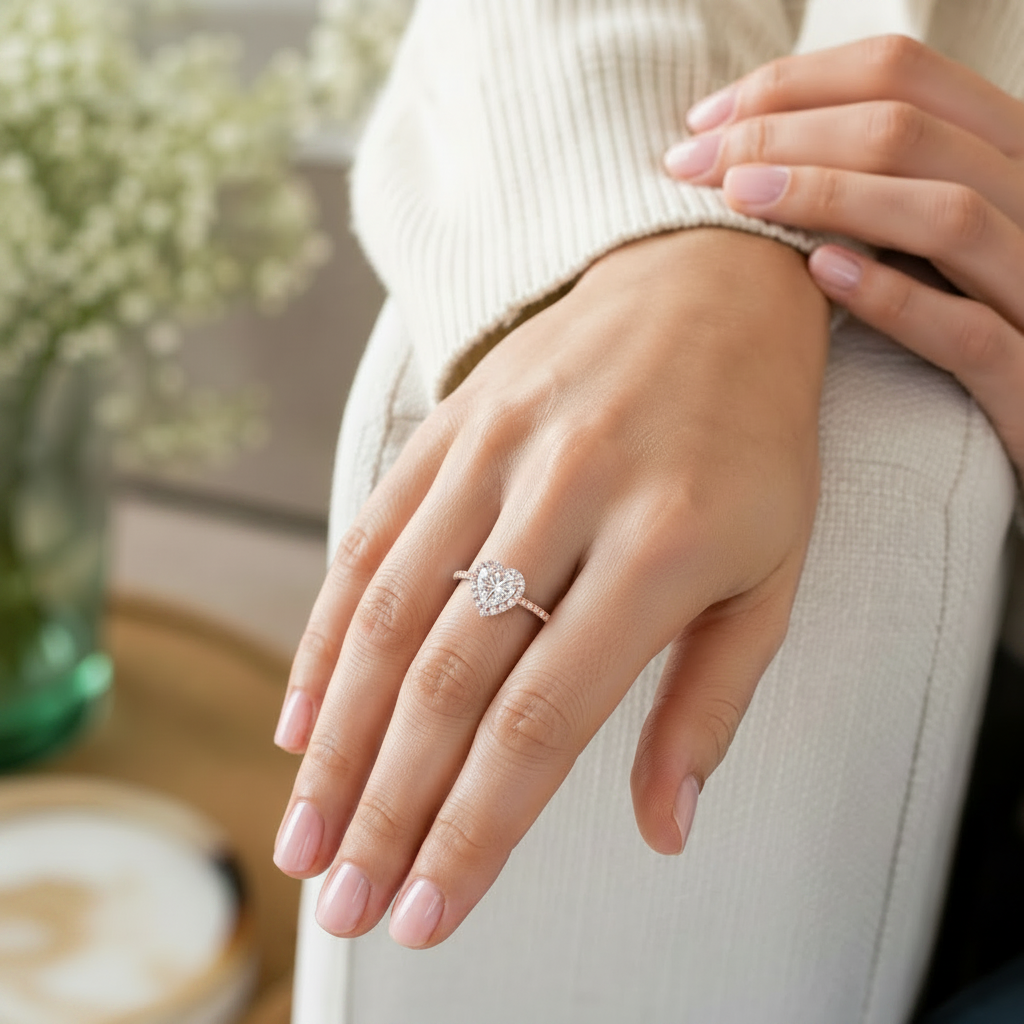 Cordelia - Heart - Rose Gold - Channel