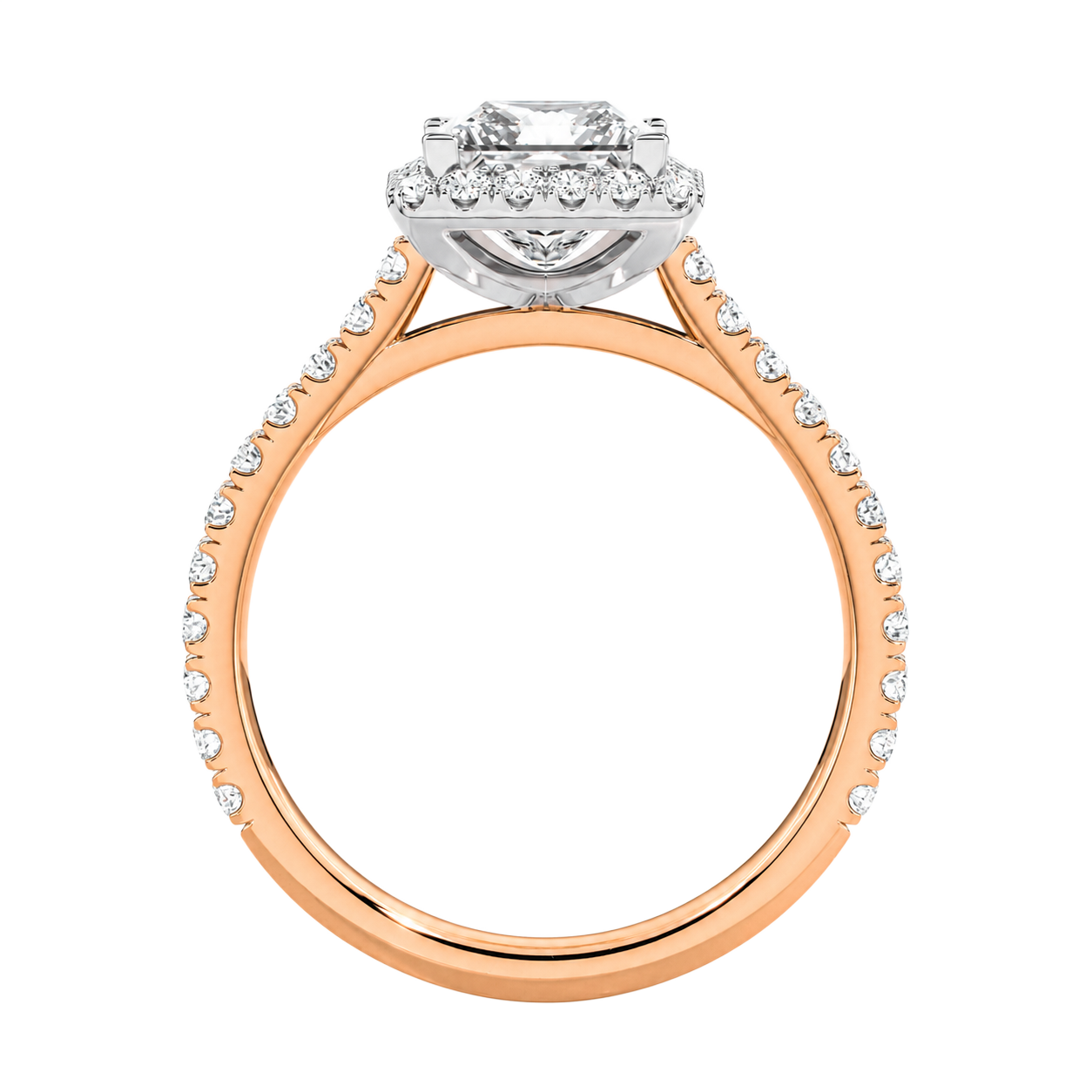 Cordelia - Princess - Rose / White Tone - Pavé