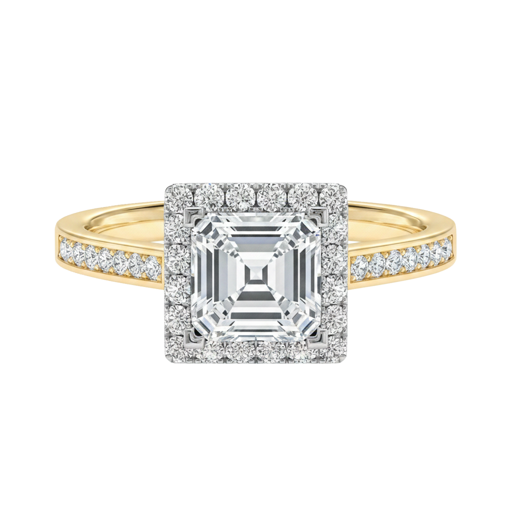 Cordelia - Asscher - Yellow Gold - Channel