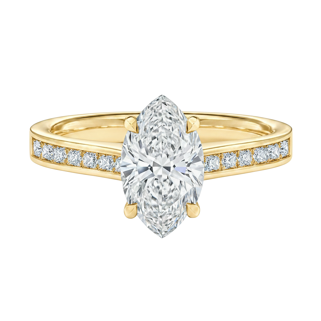 Basilica - Marquise - Yellow Gold - Channel
