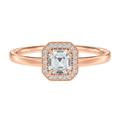 Deneuve - Asscher - Rose Gold - Plain