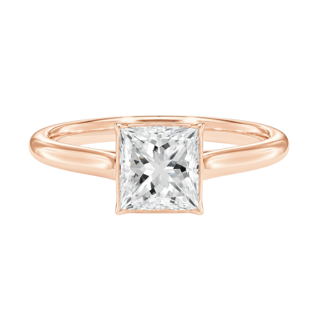 Solenne - Princess - Rose Gold - Plain