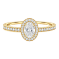 Deneuve - Oval - Yellow Gold - Channel