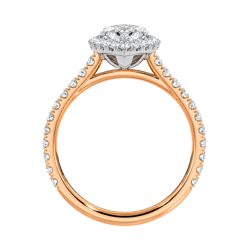 Cordelia - Marquise - Rose / White Tone - Pavé