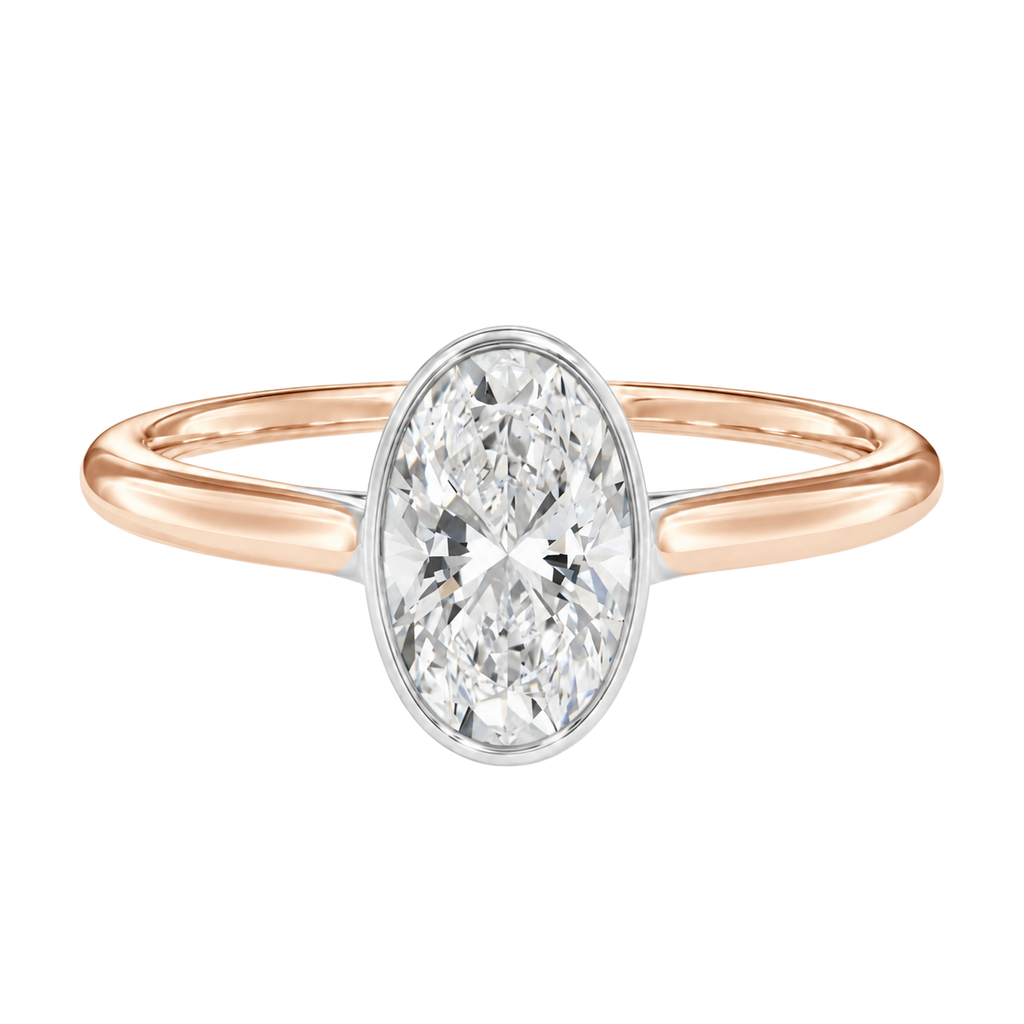 Solenne - Oval - Rose/White Tone - Plain