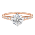 Lumiere - Round - Rose/White Tone - Pavé