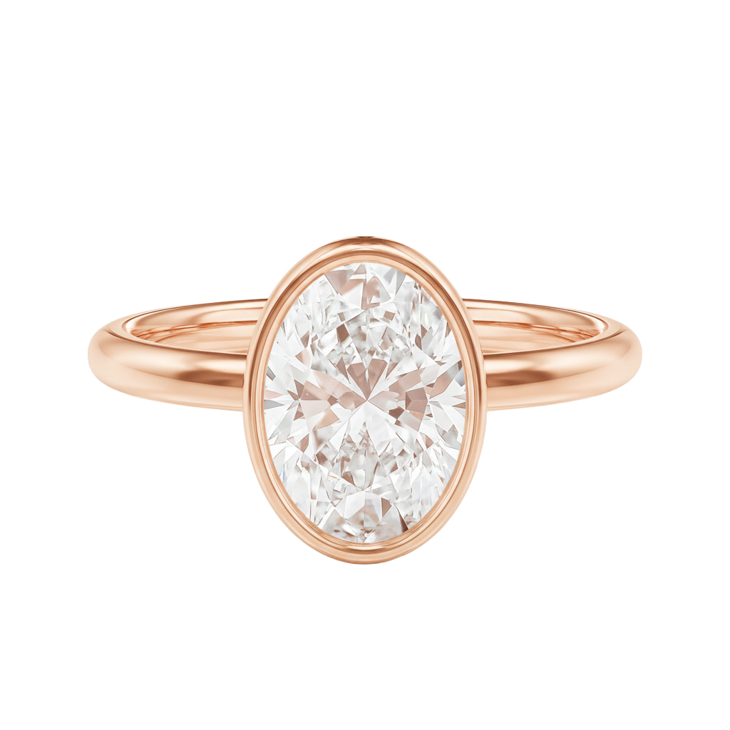 Bailey - Oval - Rose Gold - Plain