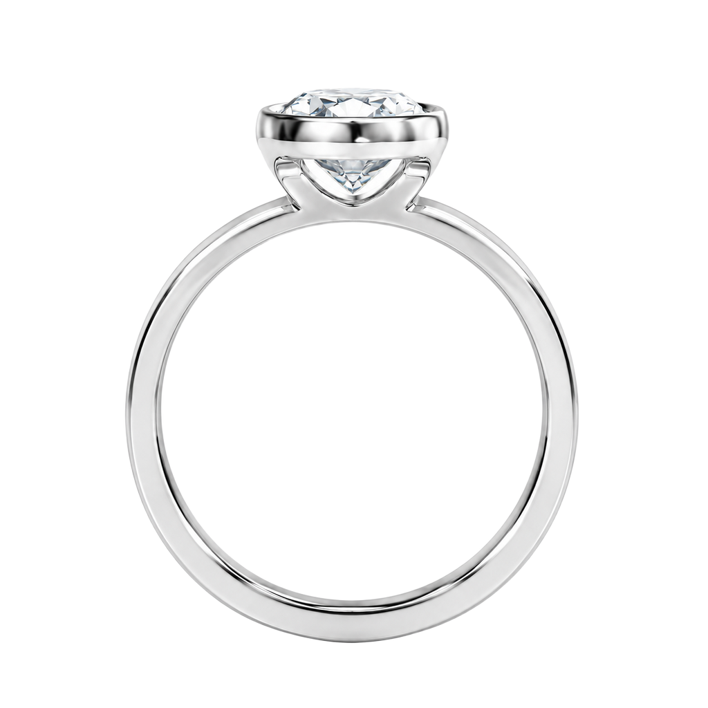Bailey - Heart - White Gold - Channel