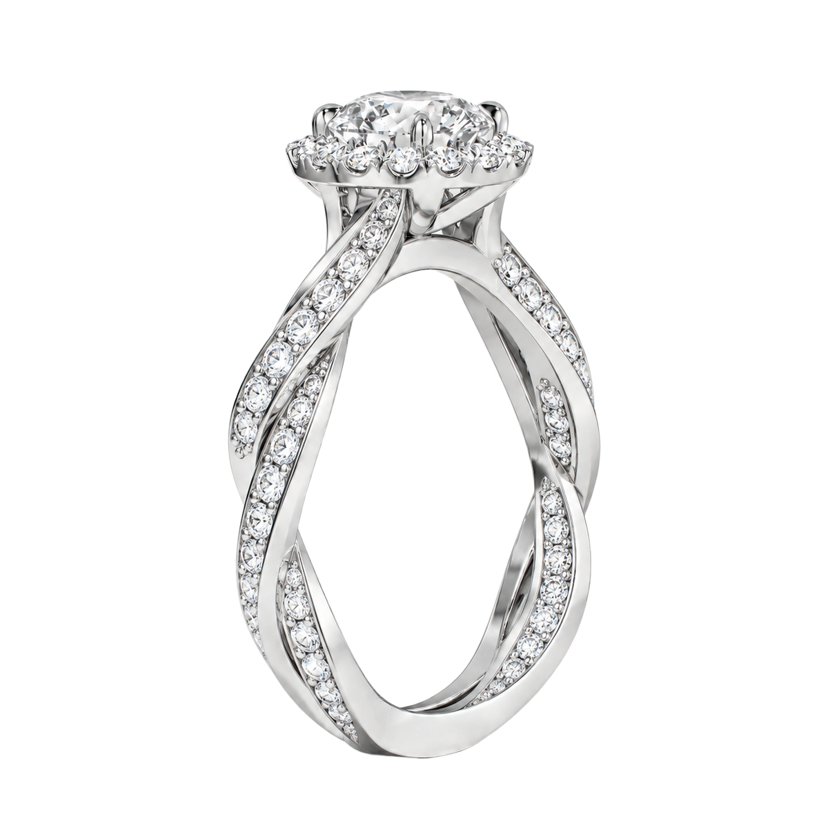Braid - Emerald - White Gold - Channel