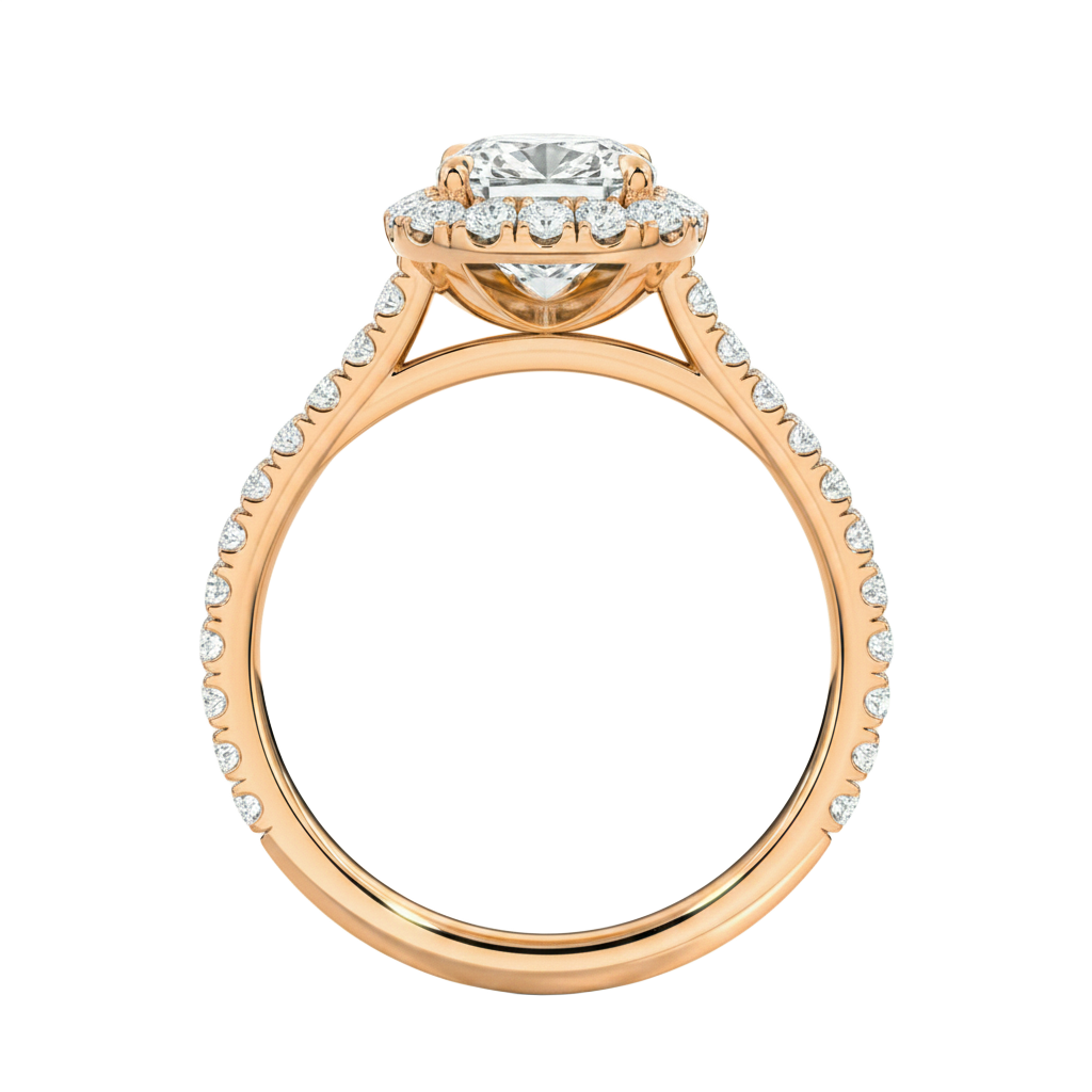 Cordelia - Cushion - Rose Gold - Pavé