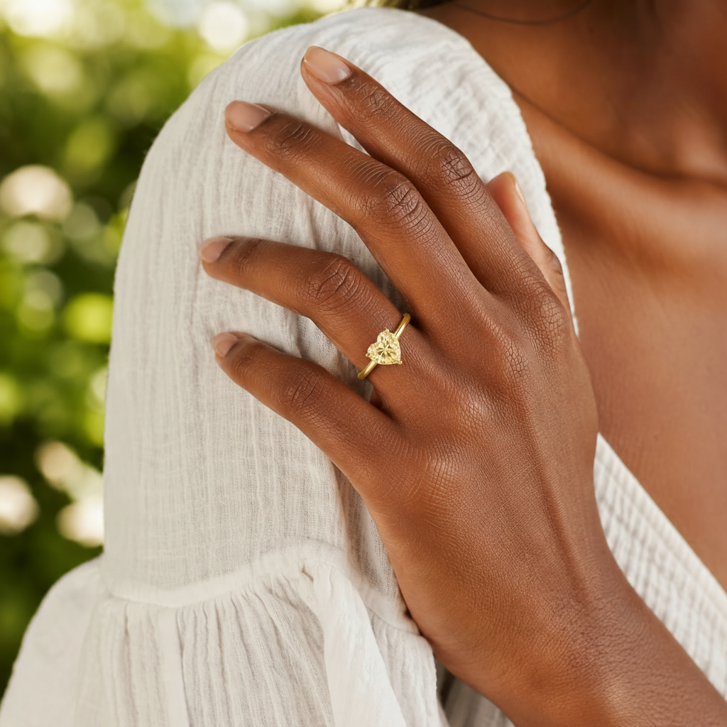 Basilica - Heart - Yellow Gold - Plain