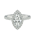 Cordelia - Marquise - Platinum - Pavé