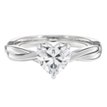 Wreath - Heart - White Gold - Plain
