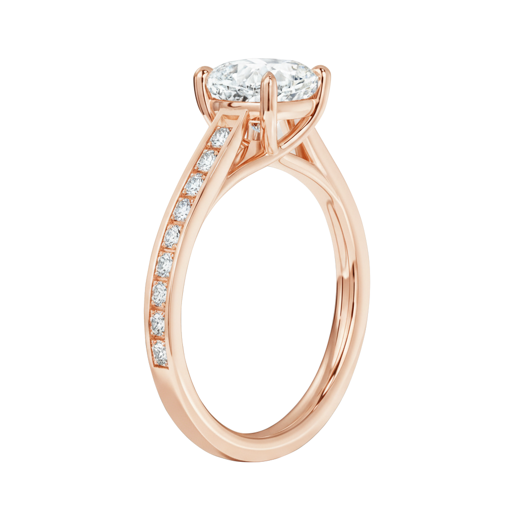 Basilica - Cushion - Rose Gold - Channel
