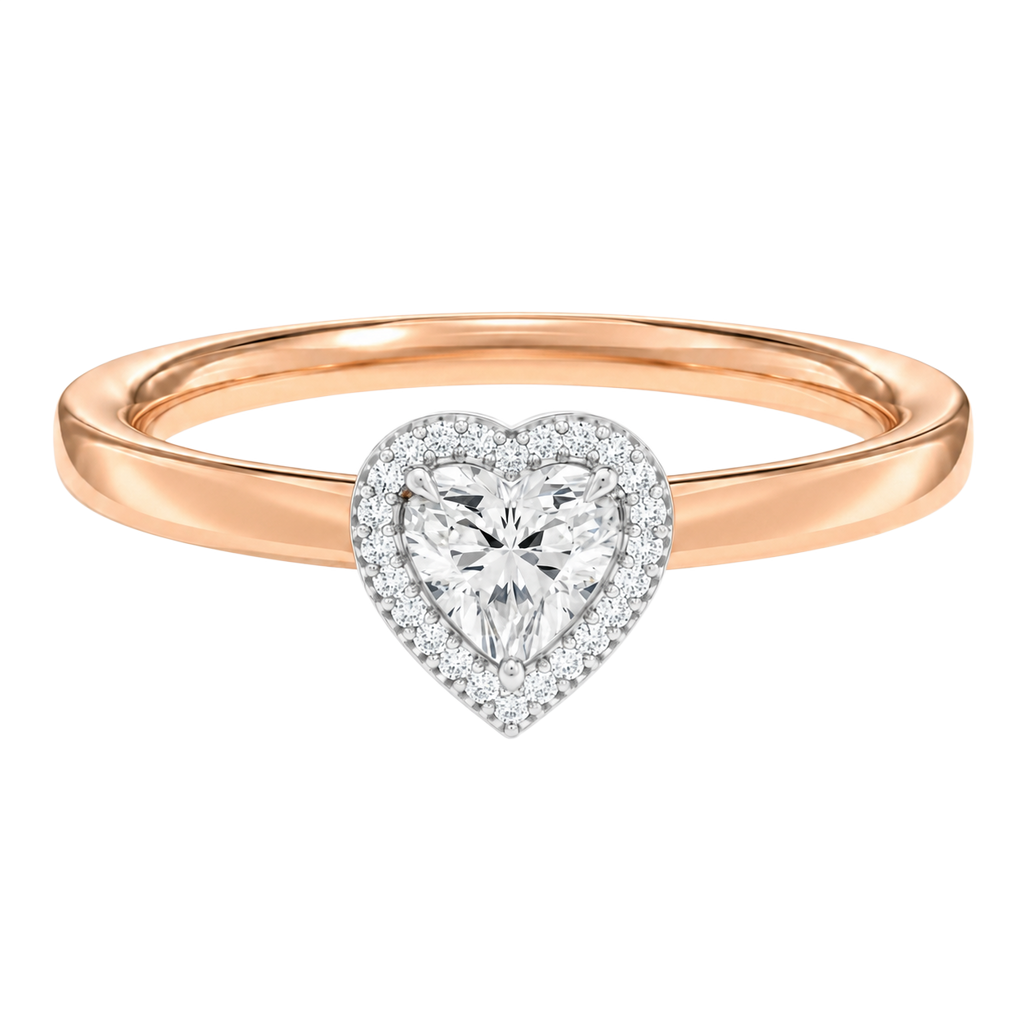 Deneuve - Heart - Rose/White Tone - Plain