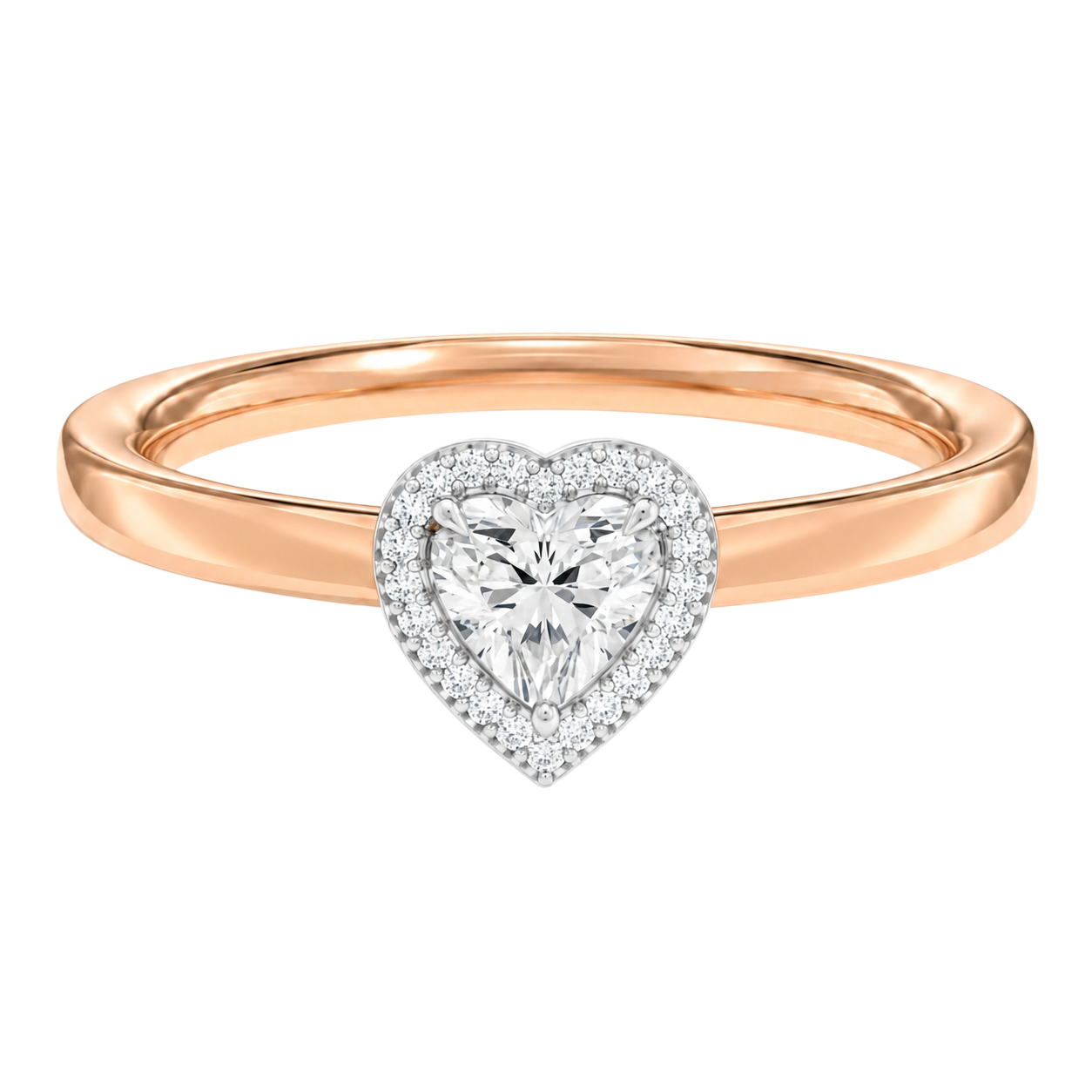 Deneuve - Heart - Rose/White Tone - Plain