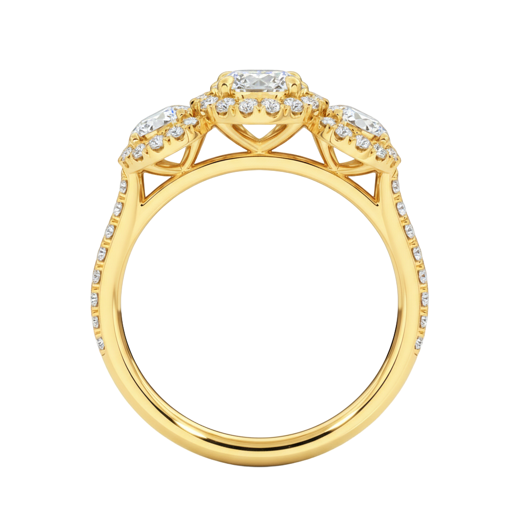Winslow - Round - Yellow Gold - Pavé