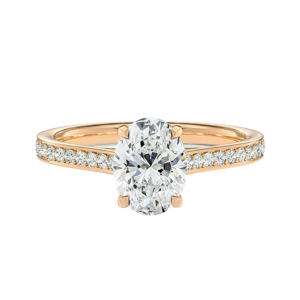 Basilica - Oval - Rose Gold - Pavé