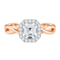 Braid - Asscher - Rose/White Tone - Plain
