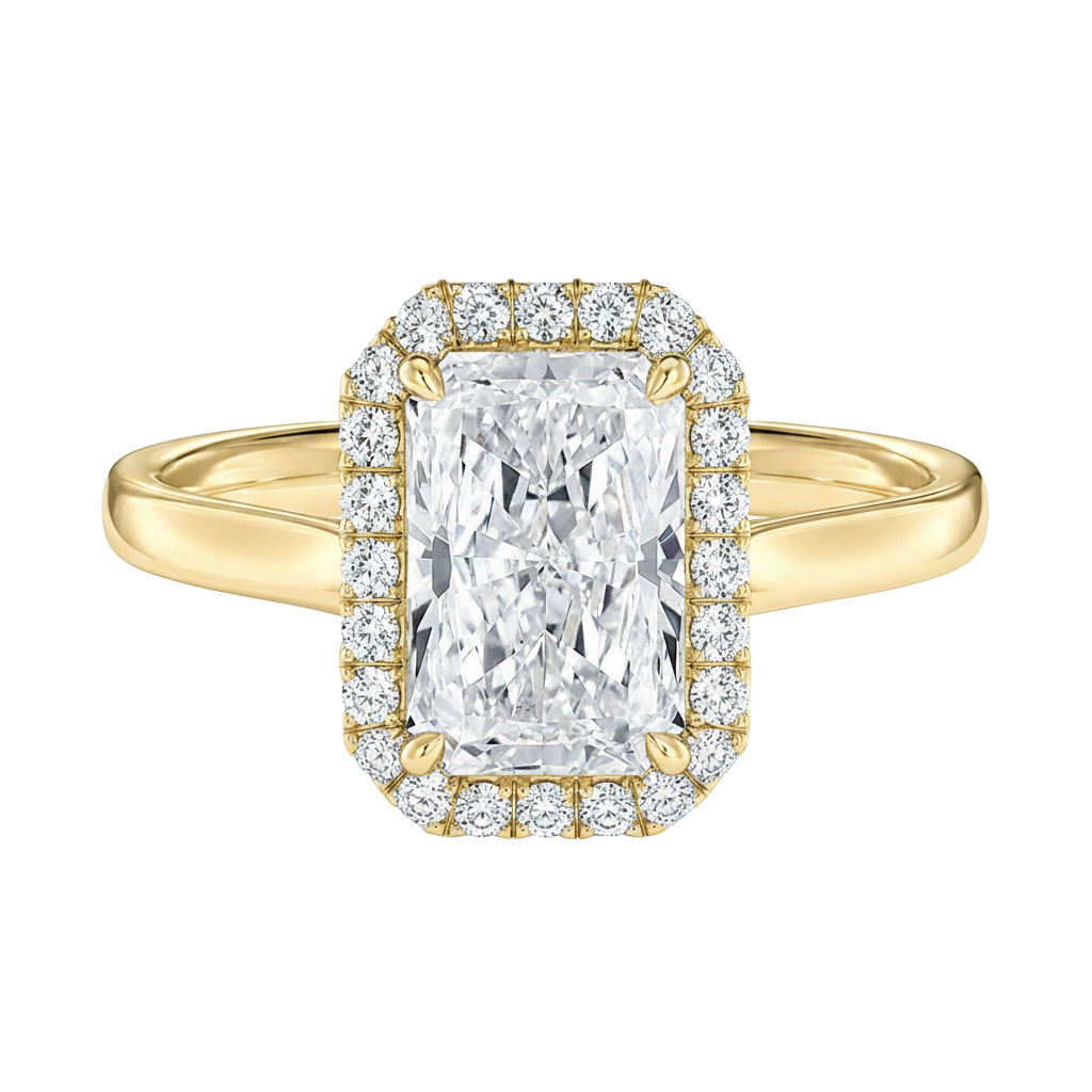 Cordelia - Radiant - Yellow Gold - Plain