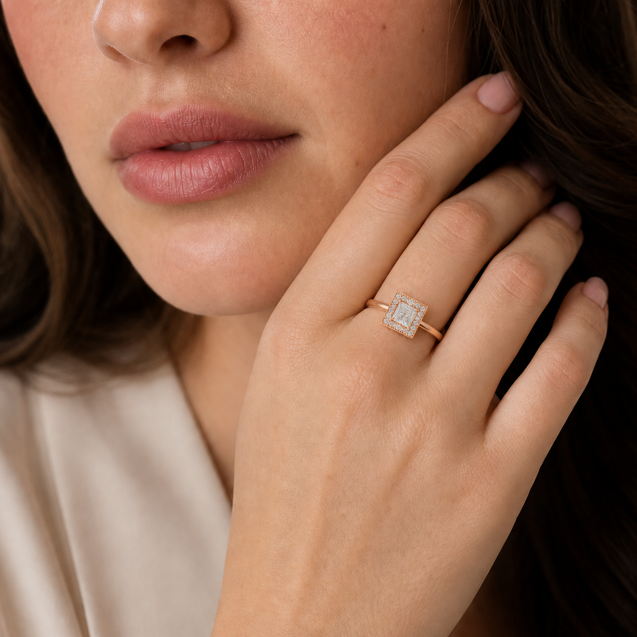 Deneuve - Princess - Rose Gold - Plain