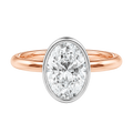 Bailey - Oval - Rose/White Tone - Plain