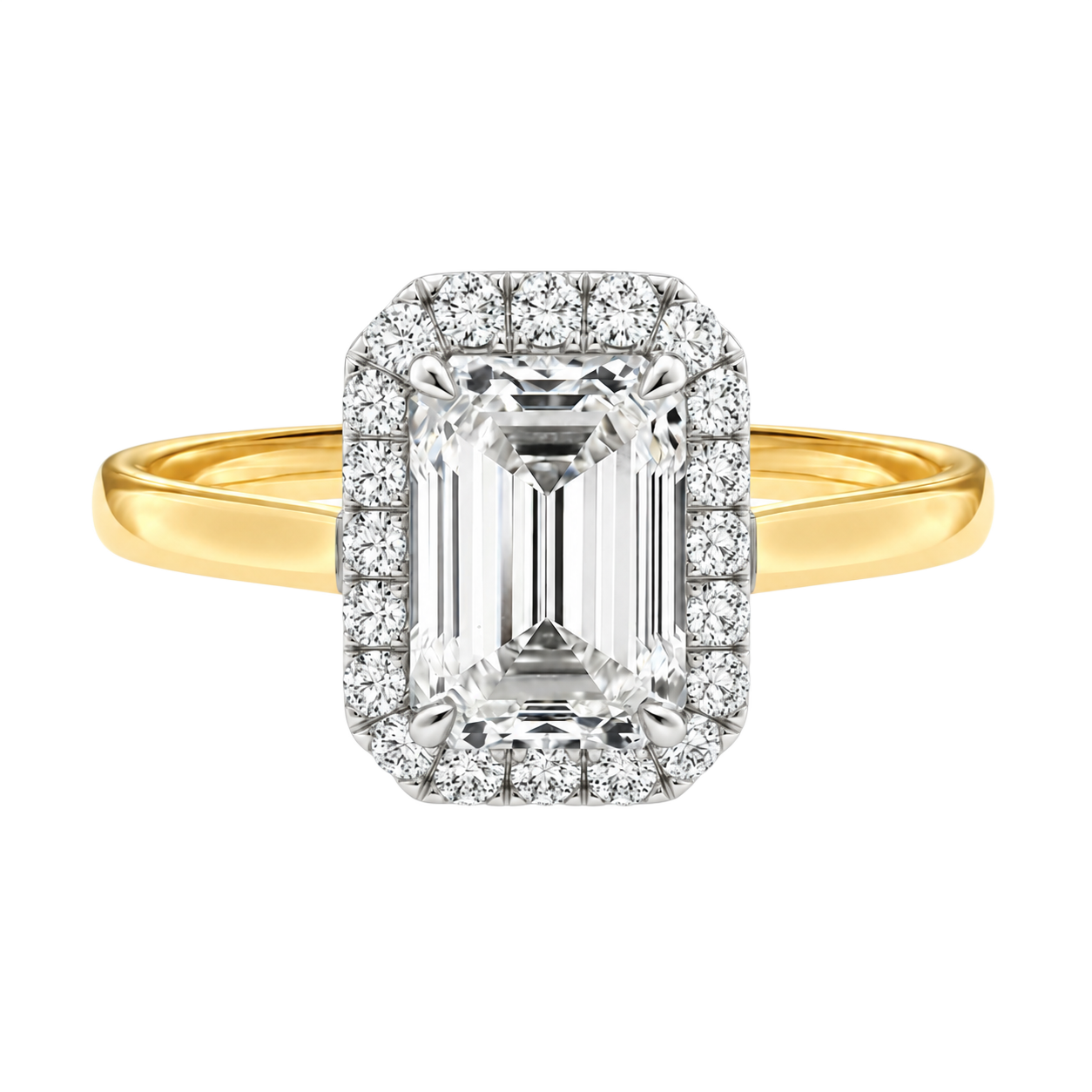 Cordelia - Emerald - Yellow / White Tone - Plain